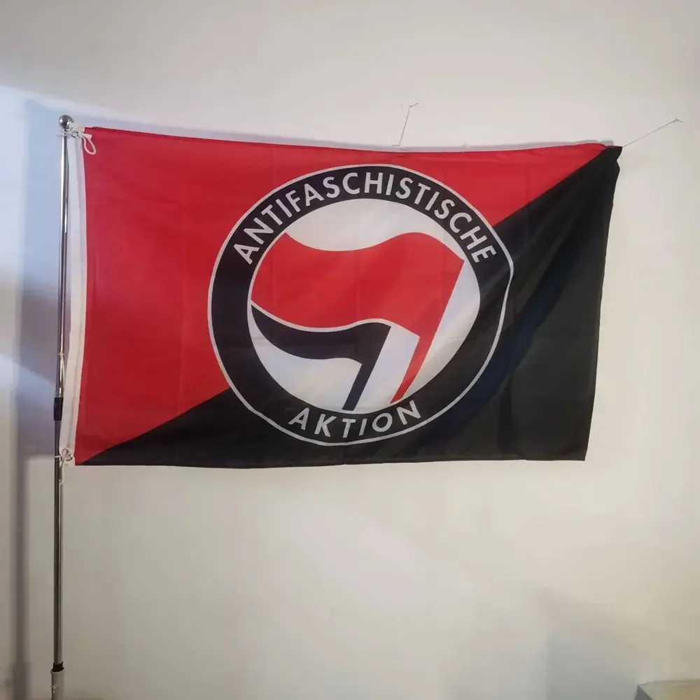 Antifascist Action Flag 3x5ft Large Flag Punk Anarchist Anarchy Revolution