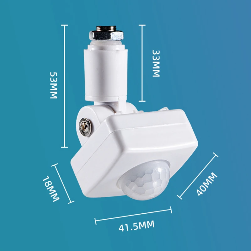 Датчик движения Регулируемый PIR-переключатель Светодиодный прожектор PIR Водонепроницаемый уличный датчик движения Детектор ﻿