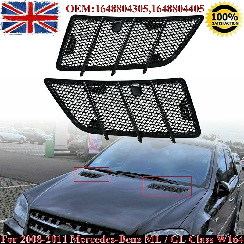 

Замена для Mercedes Benz W164, решетка вентиляционного отверстия капота GL350 GL450 ML350 ML450 2008 2009 2010 2011, передняя крышка автомобиля, ремонт решетки