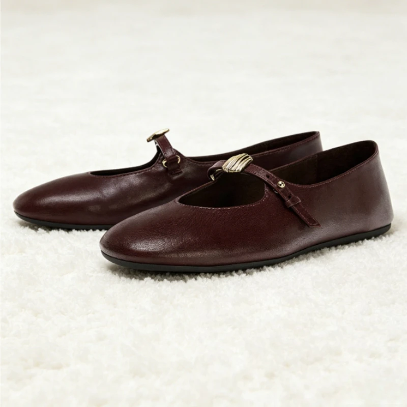 zapatos-planos-de-ballet-con-detalles-metalicos-para-mujer-color-borgona-cuero-suave-punta-redonda-estilo-mary-jane-ligeros-antideslizantes-y-comodos