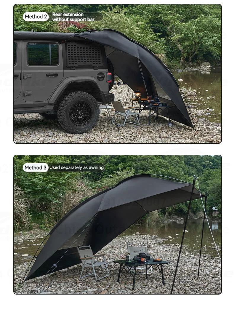 MOBI GARDEN Car Side Tent SUV Docking Camping Picnic Waterproof Sunscreen UPF50+ Convenient Black Advanced Canopy Awning Outdoor image 23