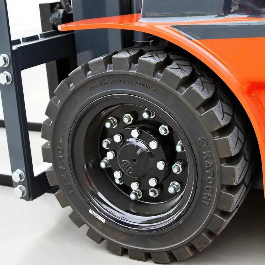 Heavy Duty 5 Ton Lithium-Ion Battery AC Powered Electric Forklift Solid Tires Two-Stage Mast 48V  Indoor/Outdoor