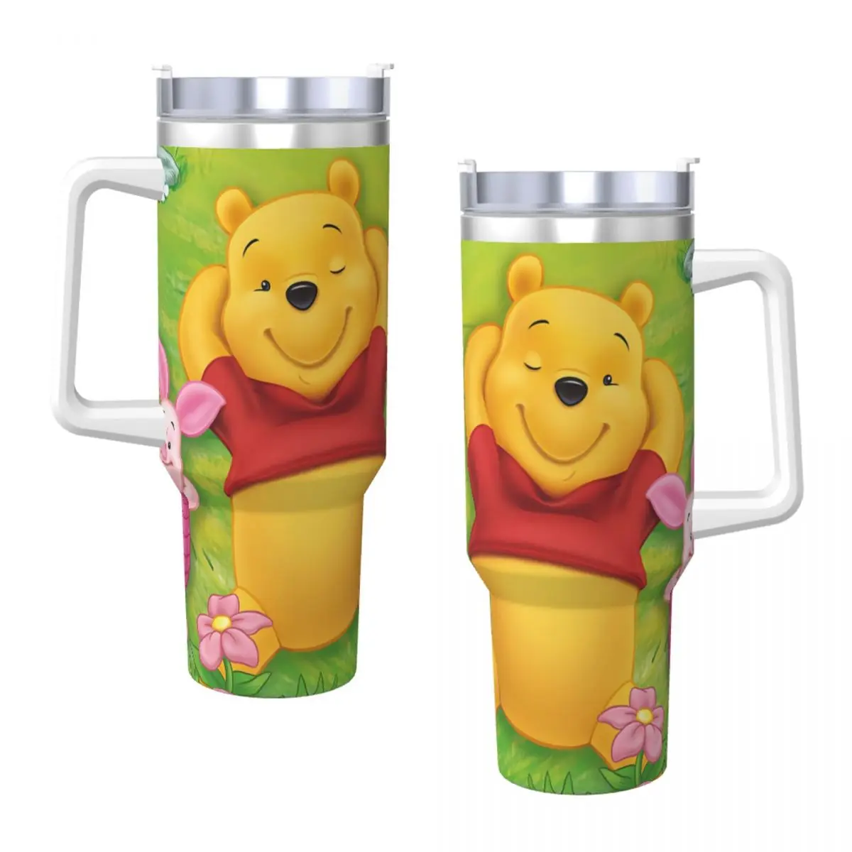 Winnie The Pooh Pooh Bear Tumbler Cold and Hot Water Bottle Keep Heat Stainless Steel Thermal Mug Custom Driving Mugs Cup