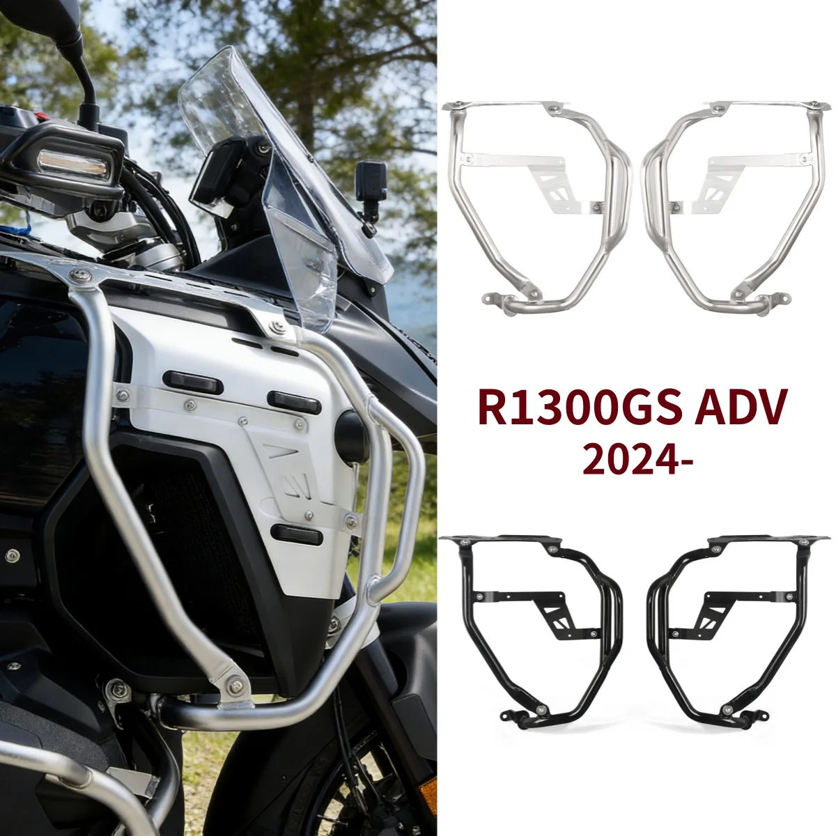 

For BMW R1300GS ADV R 1300 GS Adventure R1300GSA 2024 2025 Motorcycle Highway Crash Bars Bumper Ultimate Pro Frame Protection