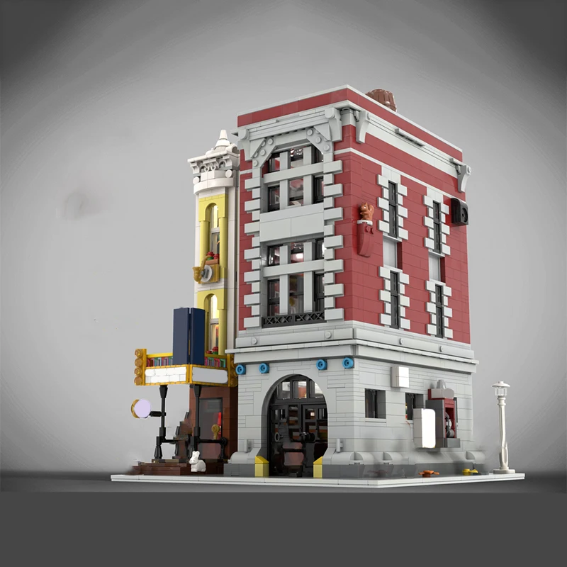 

3202 шт. MOC мастерская с резервуаром для воды, модульные строительные блоки, креативная модель «сделай сам», промышленная миниатюрная архитектурная игрушка для детей