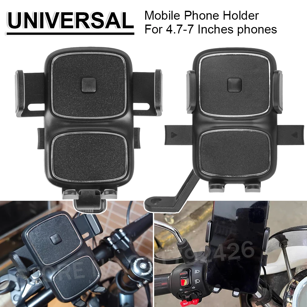 

Motorcycle Handlebar Adjustable Mobile Phone Holder Shockproof GPS Bracket Antidrop Phones Mount Support Universal For Most Bike