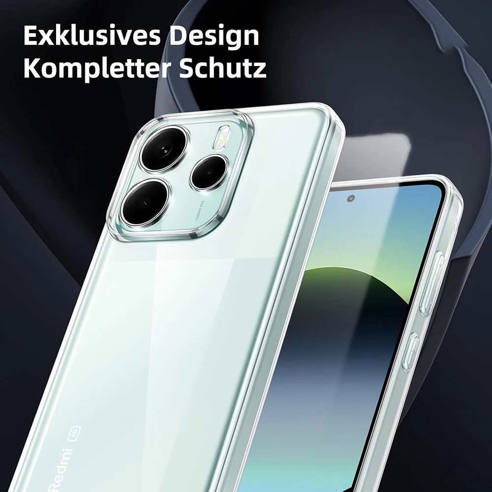 Ultradünne Silikon-Softcase für Xiaomi Redmi Note 14 14S 13 12 Pro Plus Pro+ 12S 4G 5G Rückseiten-Schutzhülle Transparente Coque-Hülle – Detail 2