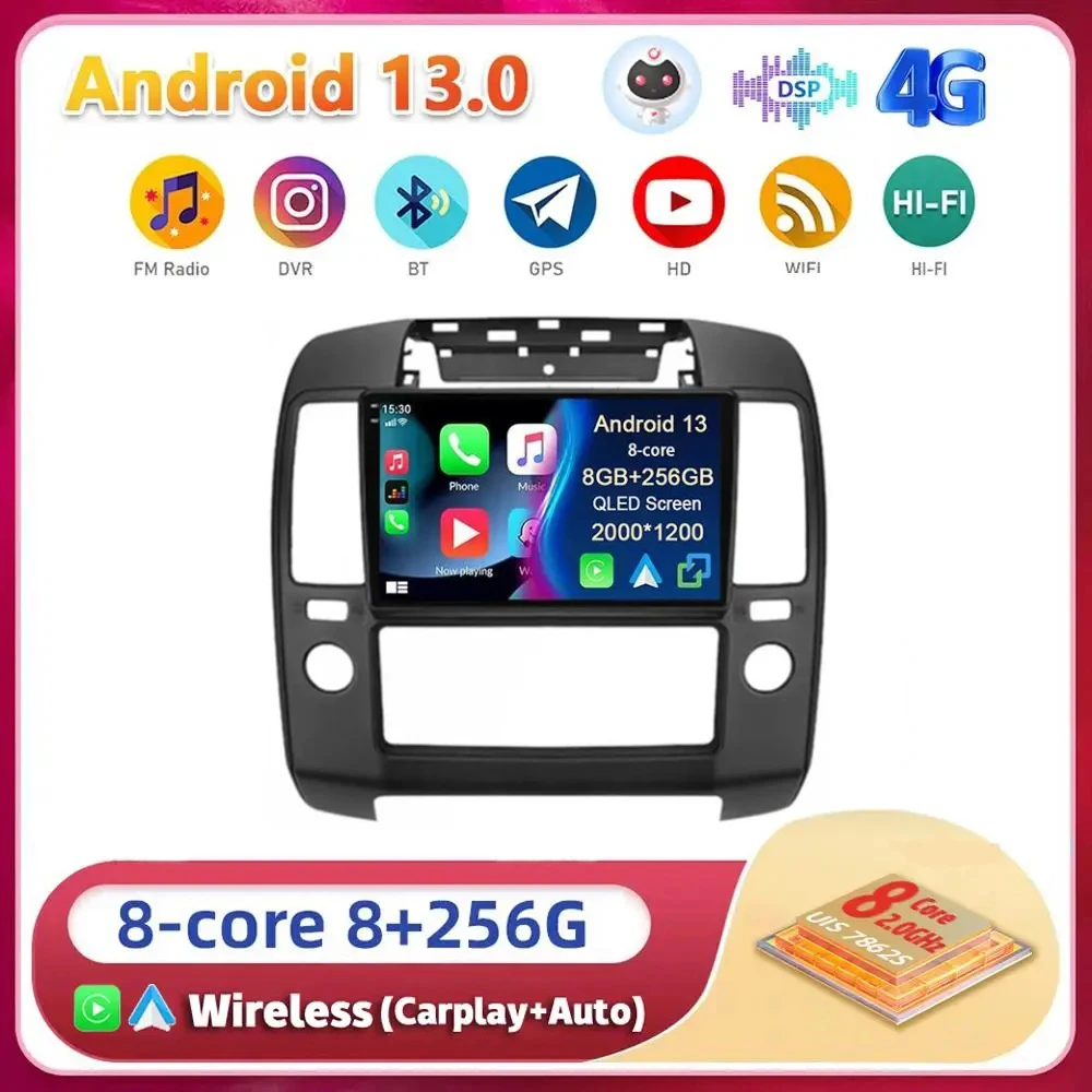 

Android 13 Carplay For Nissan Navara 3 D40 2004 2005 2006 2007 2008-2010 Car Radio GPS Stereo Multimedia Player 2din Head Unit