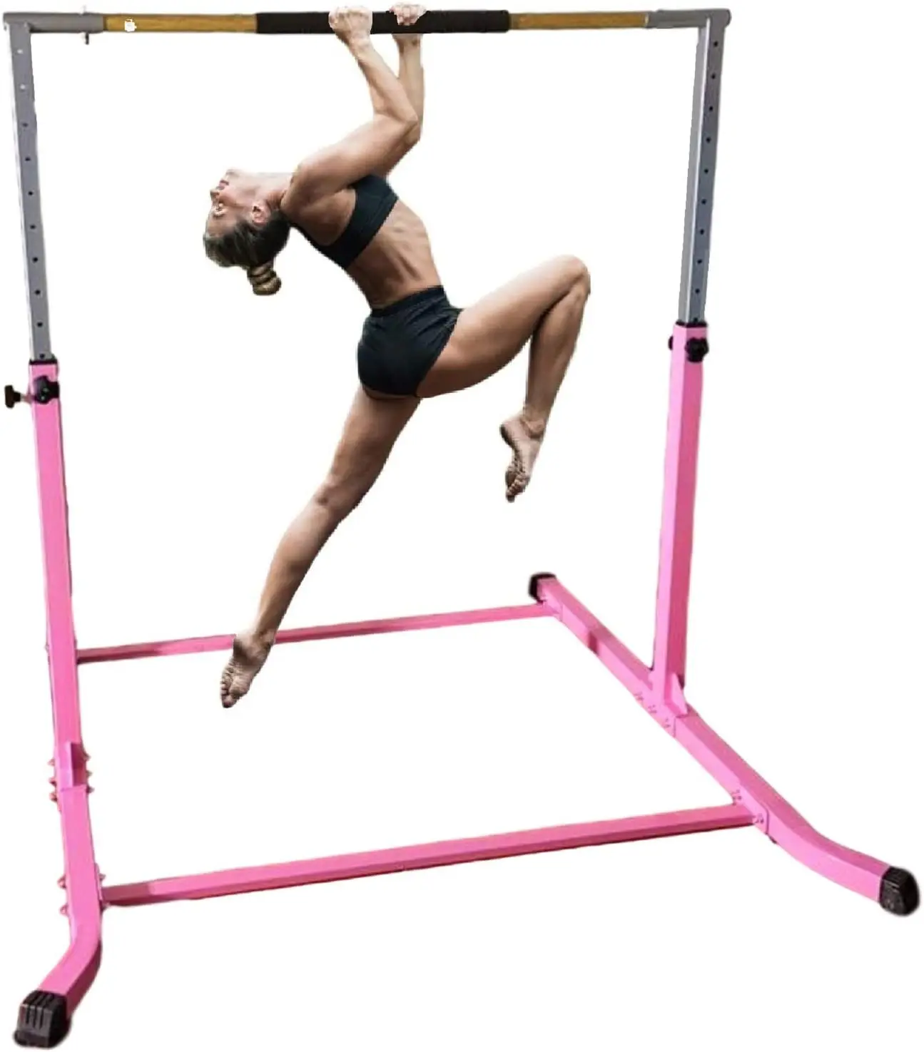 

Sturdy Gymnastics Bar with 10 Adjustable Heights Suitable for Beginners and Professionals
