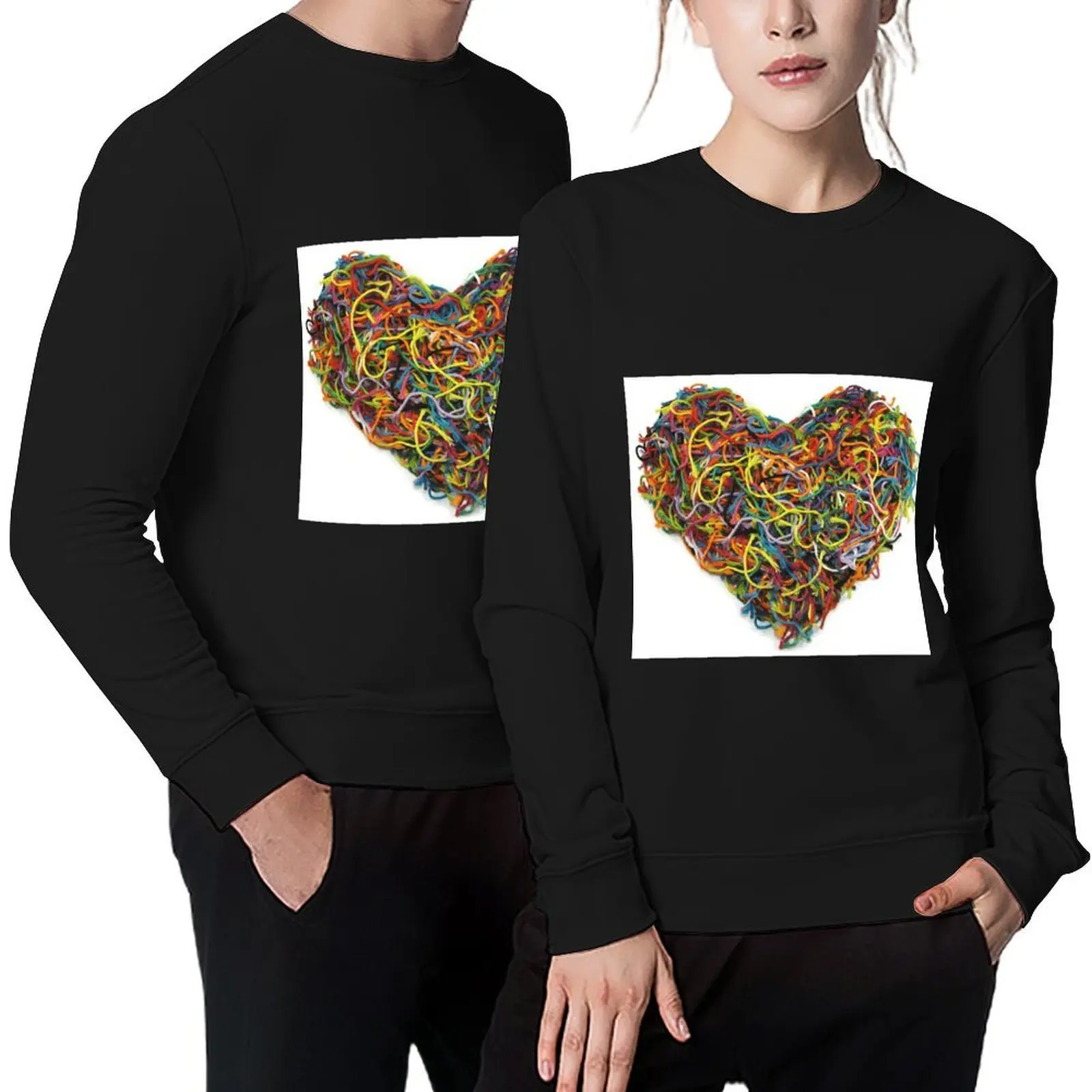 

Yarn Heart Pullover male clothes autumn new products mens designer clothes men clothing sweatshirt men