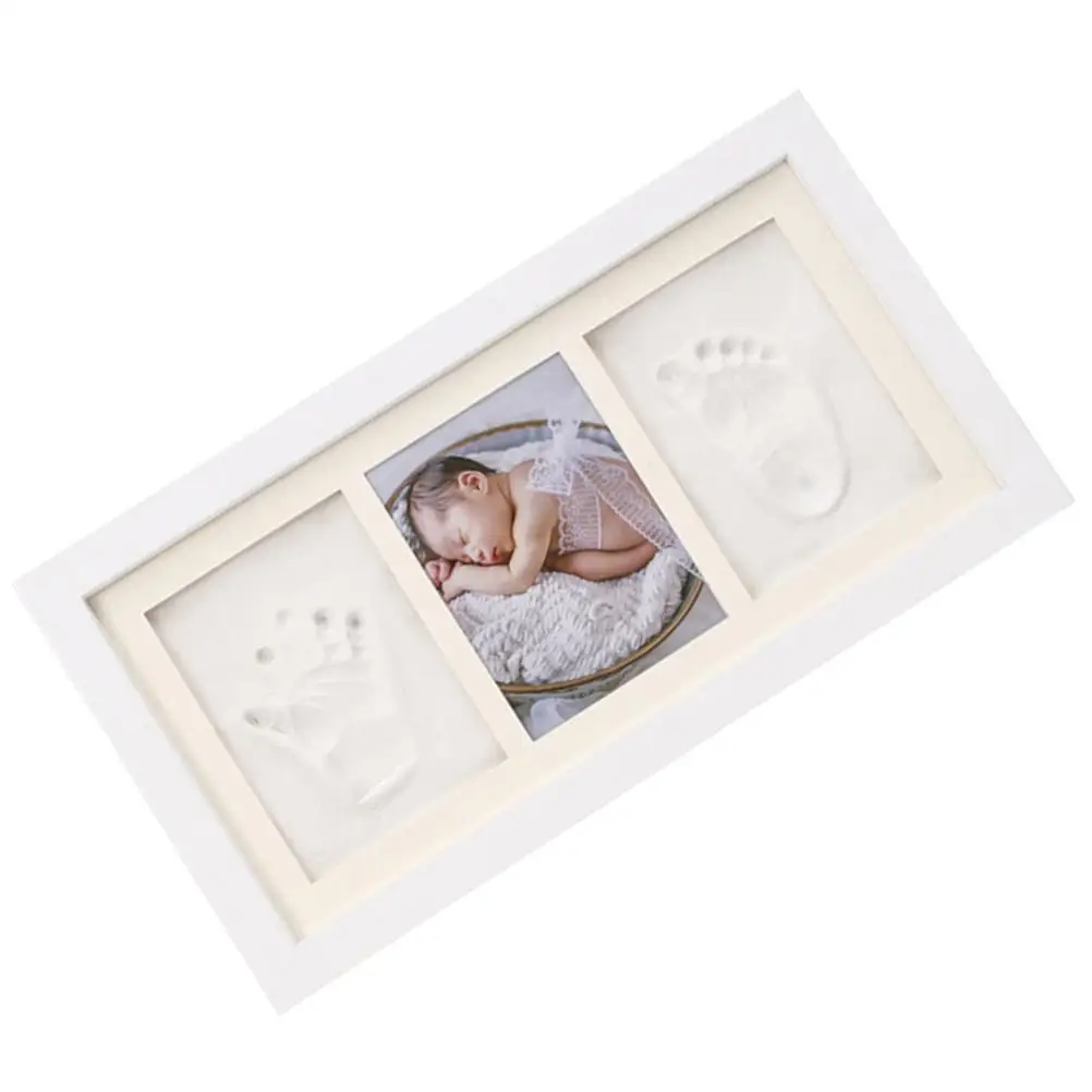 Baby Hand Foot Prints Photo Frame Newborn Home Decor Creative Picture Holder High Quality Durable Design Bedroom Office Suitable