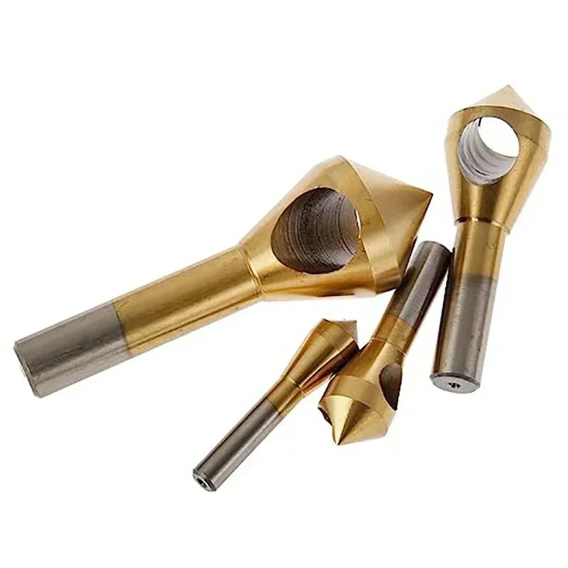 Titanium-Plated Coated Countersink Drill Bit Deburring Chamfering Tools 1pc Four models available Suitable for wood plastic