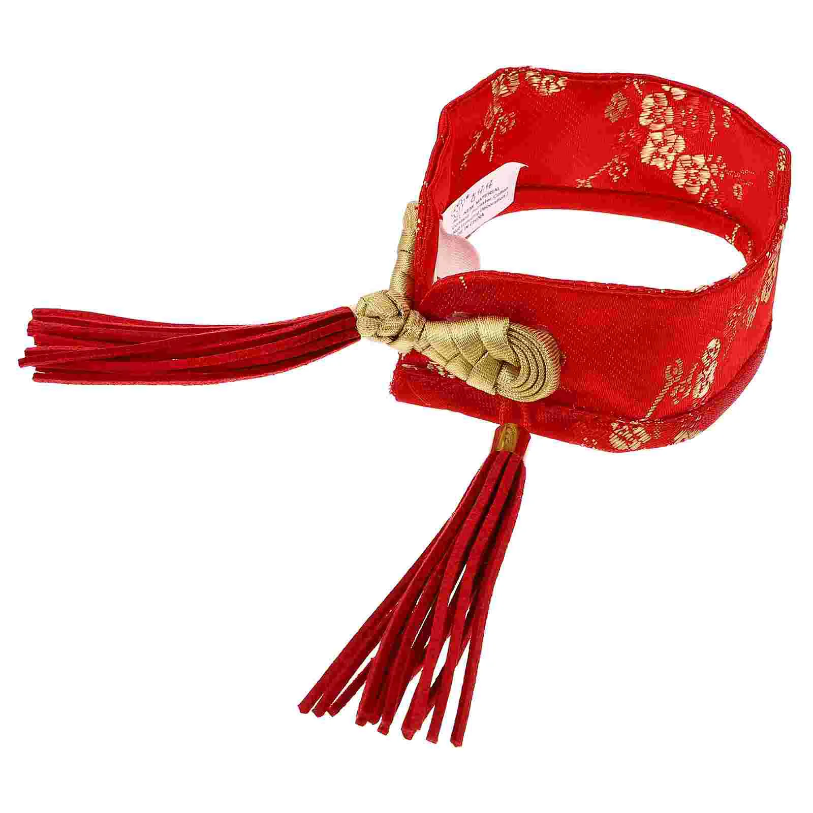 

Bow Tie New Year Collar Festive Pet Decor Necklace Decorative Chinese Style Red Lovely Kitten