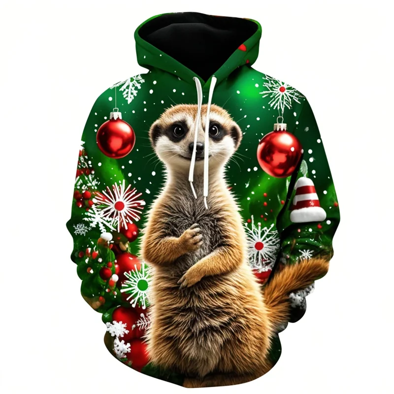 Cute Meerkats 3D Printing Hoodies Suricata Suricatta Graphic Hooded Hoody Kid Funny Fashion Sweatshirts Mens Pullovers Clothing