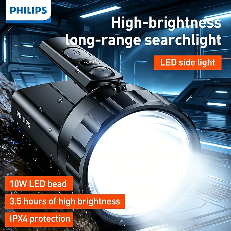 

Philips SFL3101 Flashlight 4Modes of Battery Display Handheld Light Rechargeable Outdoor Maintenance Reading Camping Night Light