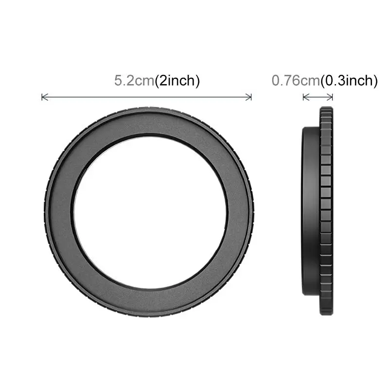 PULUZ For DJI Osmo Action 6 Camera Filter Adapter Holder Aluminum Alloy Metal Filter Frame, Compatible with 49mm Filter