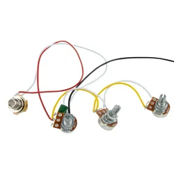 Guitar Parts Prewired Set 1 Tone 2 Volume 250K Pots Accessories Bass Guitar Durable Easy Installation For Jazz Guitar