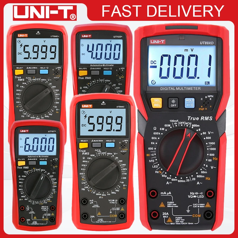 UNI-T Multimeter Digital UT89XD UT89X UT890C UT890D+ UT123 UT123D UT105+ Professional Multimetro Electric Tester Multi Meter