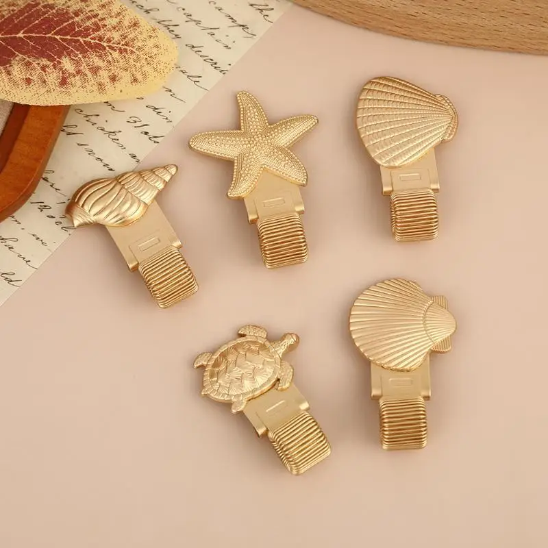 1pc Vintage Ocean Turtle Metal Pen Clip Spring Loaded Pen Holder For Notebook Journal Office School Stationery