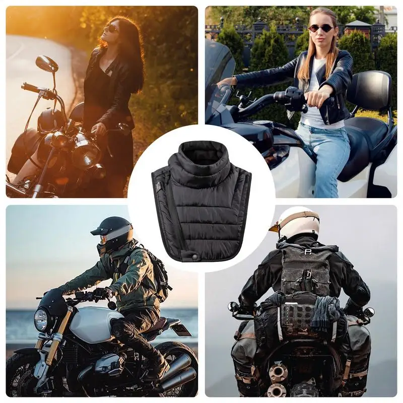 Motorcycle Chest Warmer Waterproof Motorcycle Neck Warmer Women Windproof Cotton Neck Warmer Cold-Proof Riding Chest Protector