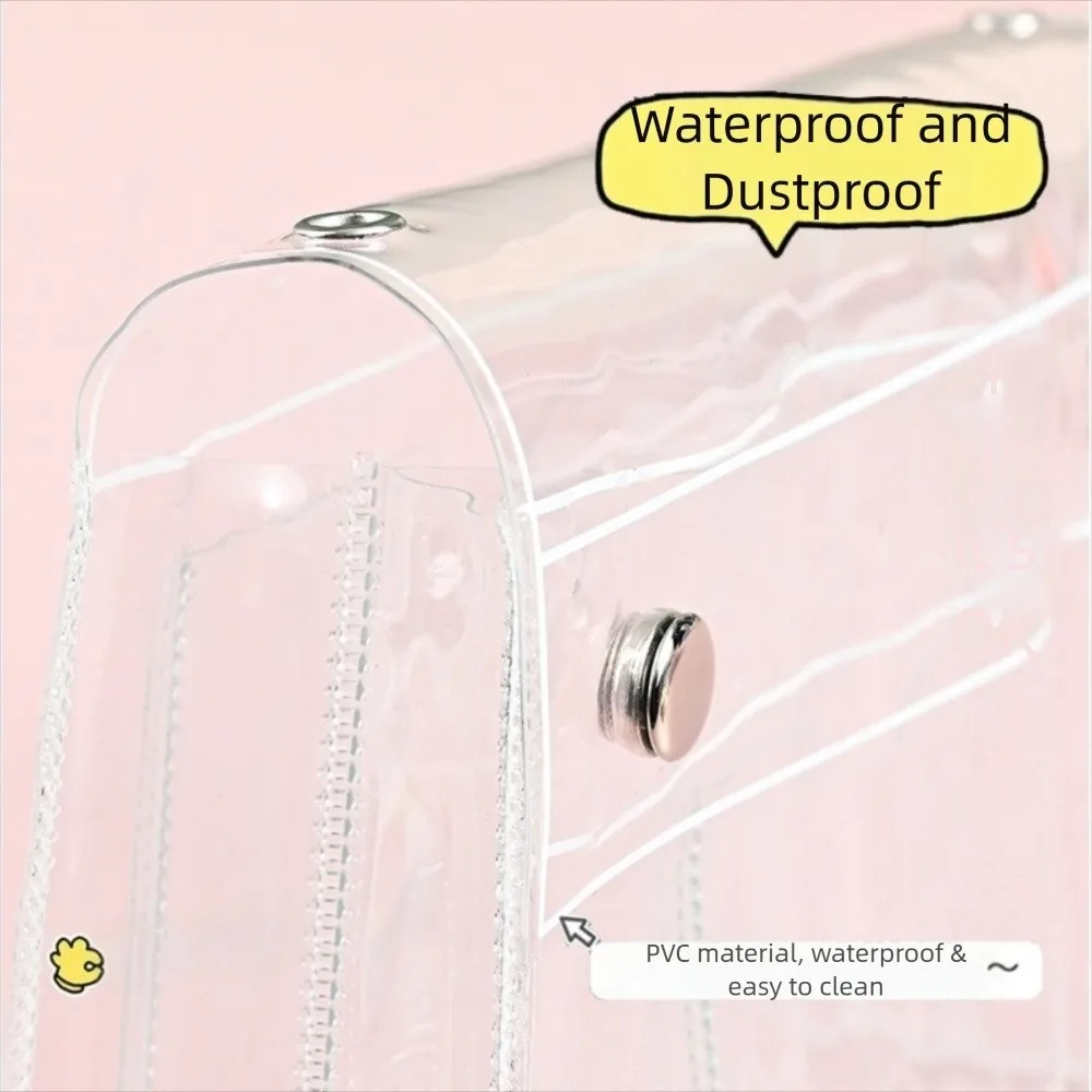 Multi-Purpose Clear Transparent Pen Bag PVC Large Capacity Cosmetic Bag Stationery Organizer Stationery Storage