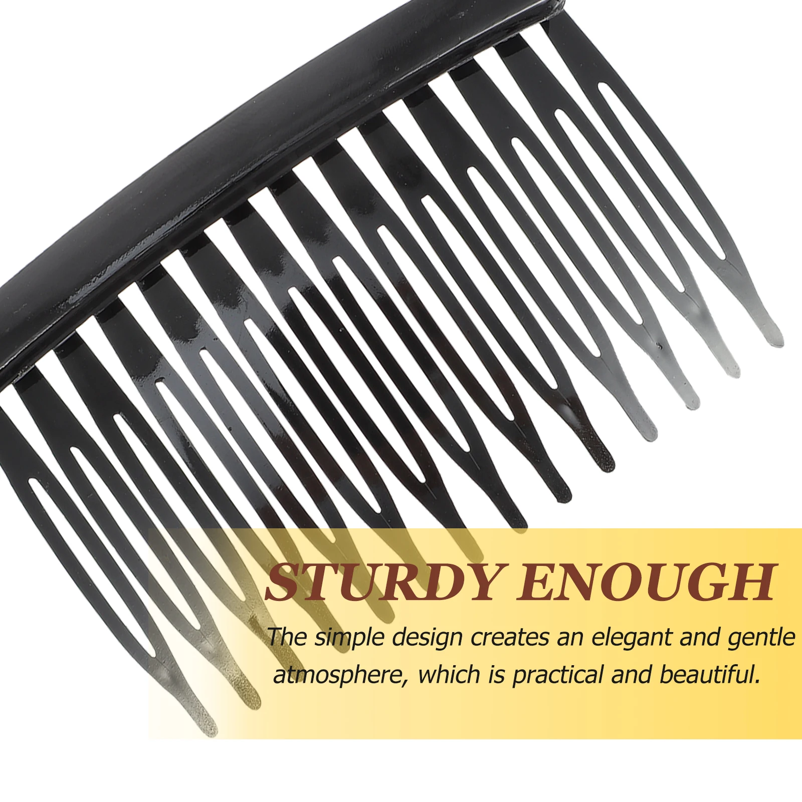 50 個ヘアコームシンプルなサイドコーム女性用ワイド歯プラスチックコーム 14 歯理髪ツールストレートカーリー厚い