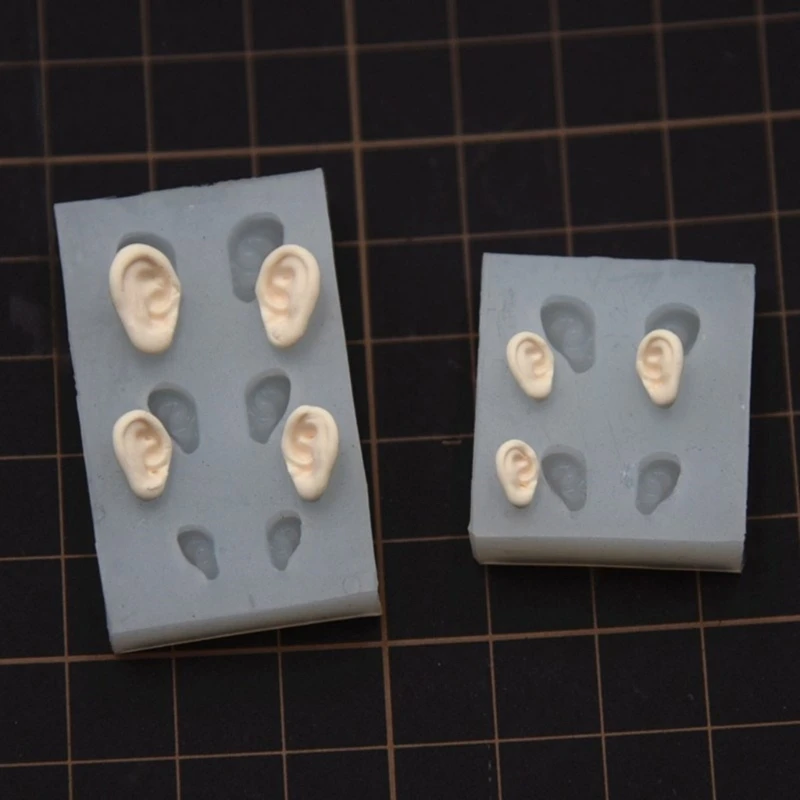 Pottery Clay Ear Mold Universal Use Silicone Mold for DIY Pottery Clay and Fondant Crafts Ear Pattern Accessories