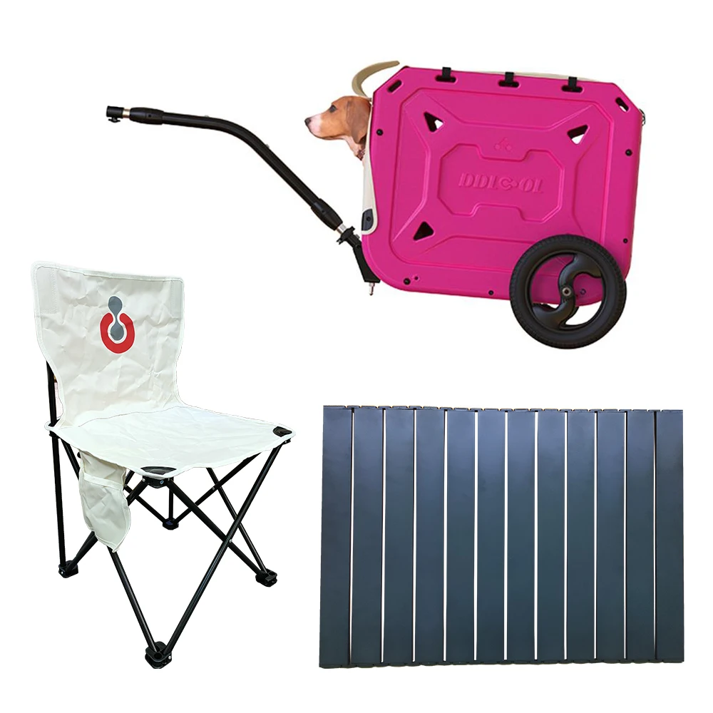 Bicycle Cart Trailer Pet Carrier With Wheels Accommodate Kids Folding Bicycles Large Dogs For Camping And Cycle