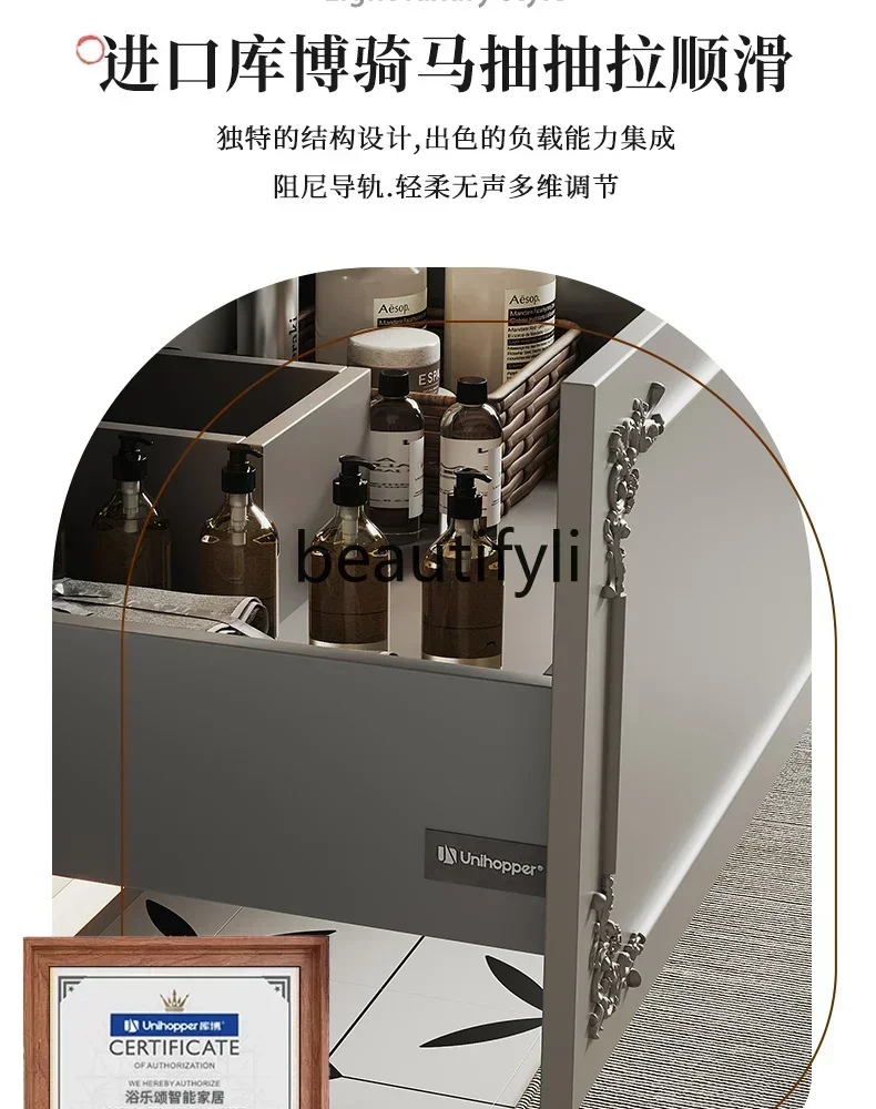 A185 New Arrivals Medieval style bathroom cabinet combination luxury stone under the counter ceramic basin washing table wash
