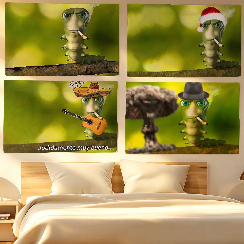 Fun C-Caterpillar Meme flag For Living Room Home Dorm Decor Wall Outdoor Camping Party Banner Gifts