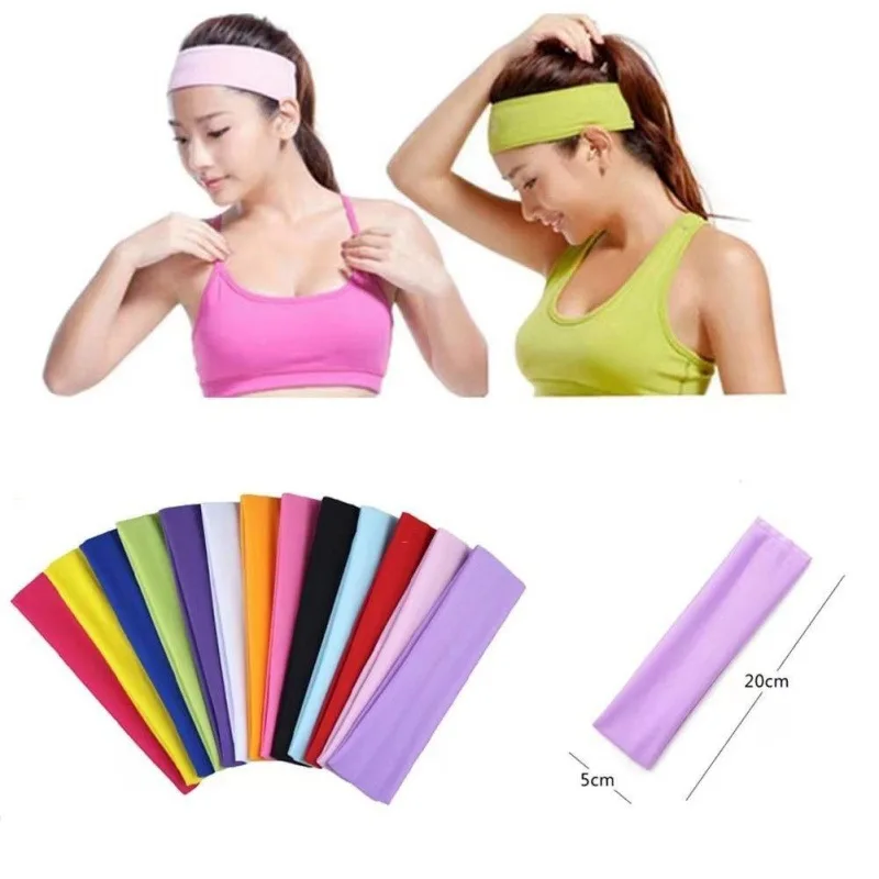 Candy Colored Headband Elastic Exercise Tied Hair Fitness Yoga Anti Sweat Headband Headband Hair Accessories Wholesale