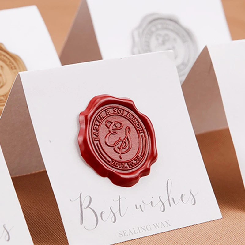 Personalized Self-Adhesive Seal Wax Stamp, Custom Envelope, Wedding Invitation, Diary, Photo Album, Card, Creative Label, Decor