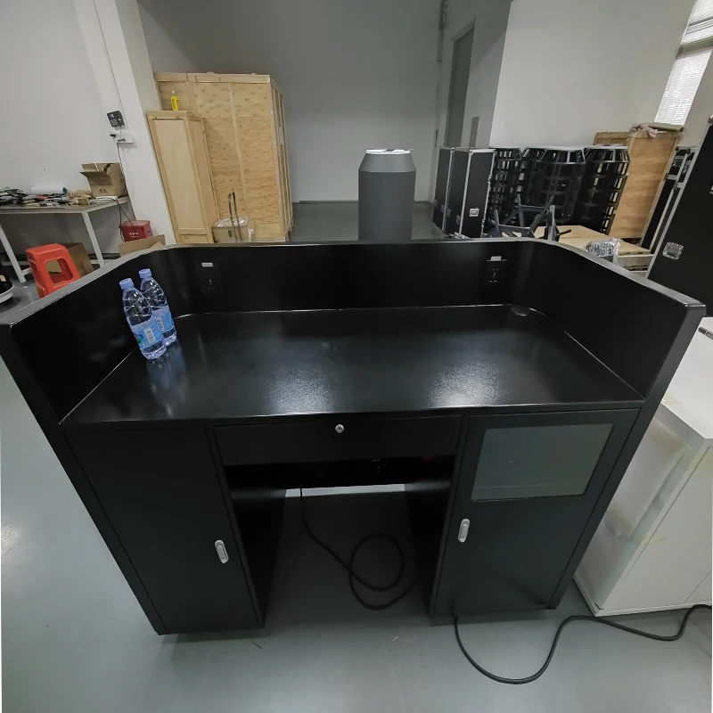 صديقة للبيئة IP65 مقاوم للماء LED DJ كشك مع واجهة أنيقة كامل اللون P2.6 أسود متحرك نموذج محيطي أعمال الخدمة الذاتية