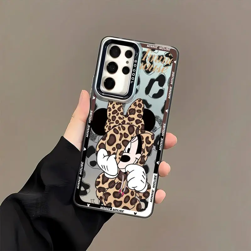 Disney Leopard Mickey Minnie Phone Case for Galaxy A12 A13 A14 A23 A32 4G 5G A22 5G A24 4G A33 5G A34 5G A35 5G Matte