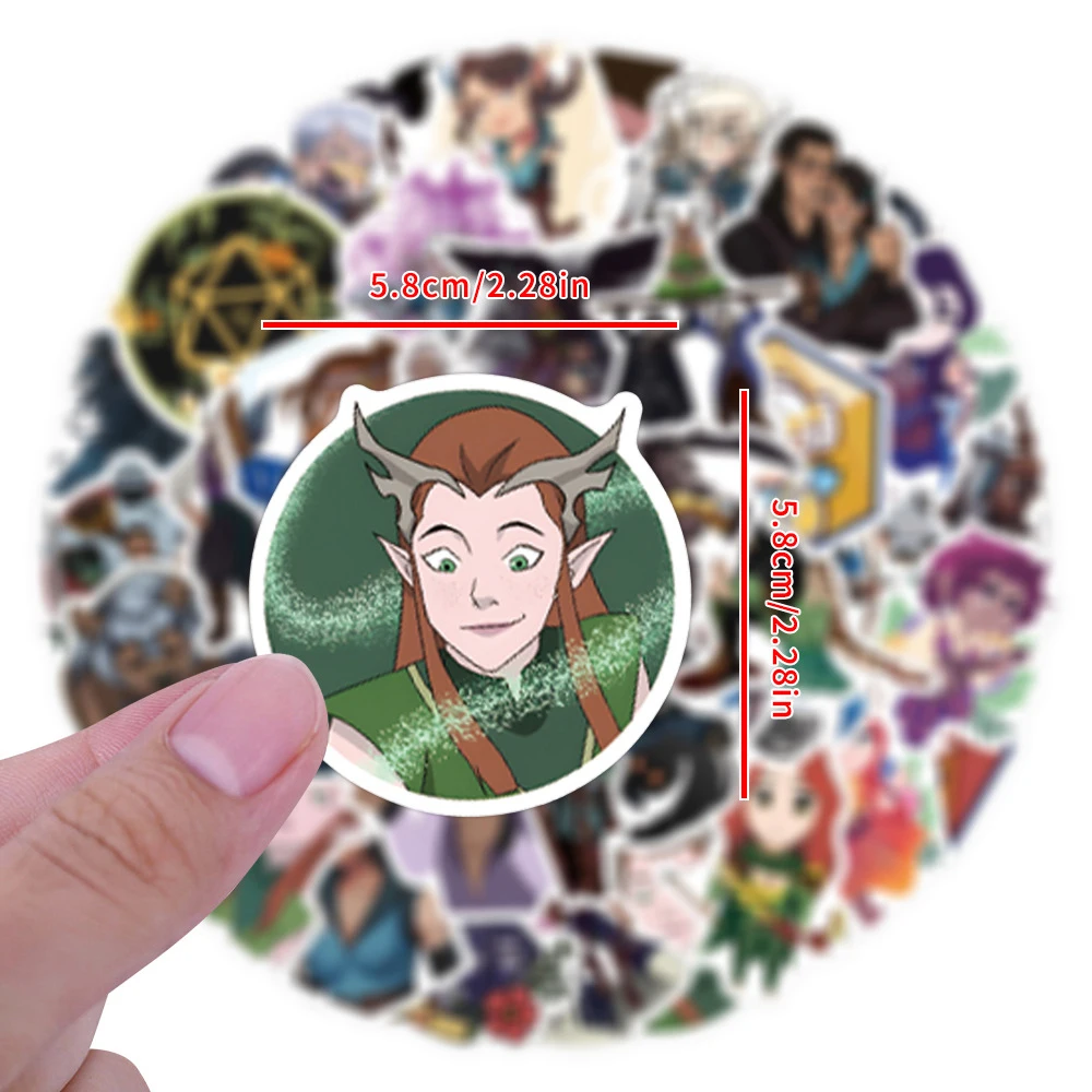 

10/30/50/110pcs The Legend of Vox Machina Anime Stickers Cartoon Graffiti Decals Helmet Guitar Notebook Phone Cool Sticker Pack