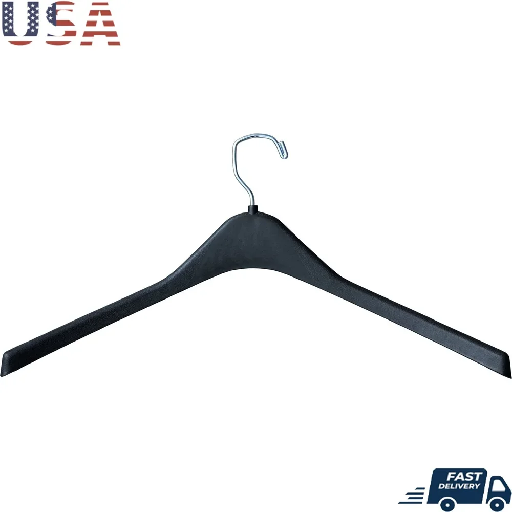 

Heavy-Duty Plastic Hangers 25 Pack Contour Design with 360 Degree Swivel Hook Ideal Coats Jackets Blazers and Uniforms