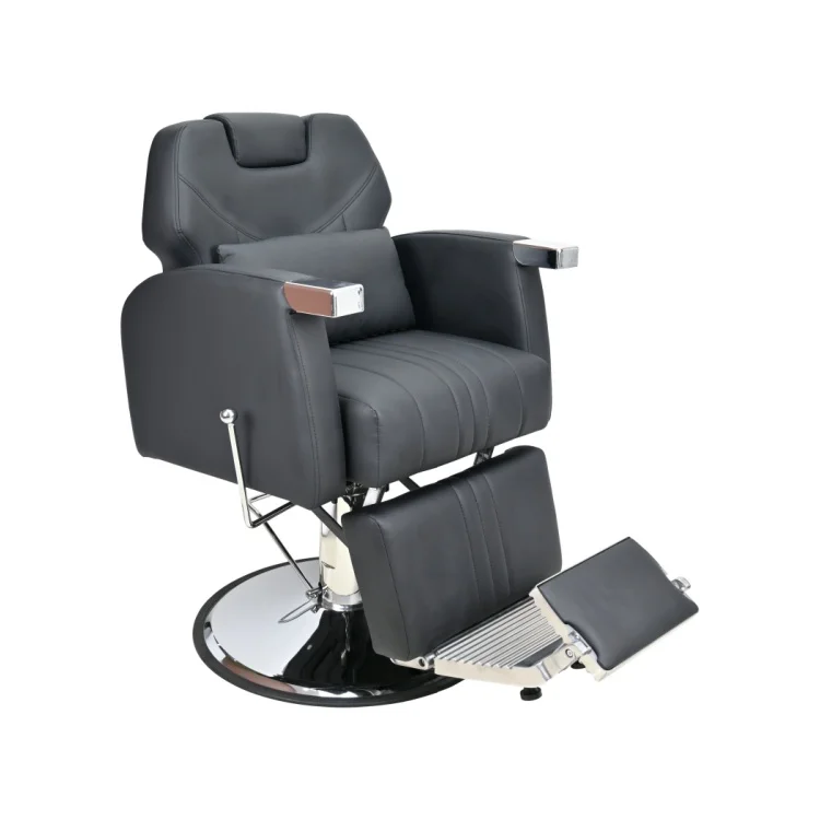 Synthetic leather chrome base Classic vintage salon barber chair for beauty salon furniture