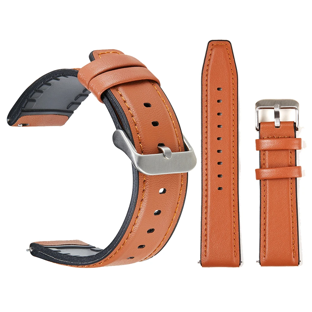 22mm Silicone Leather Wrist Band For Huawei GT 5 GT5 Pro 46mm Watchband For Huawei GT 5 46mm/GT3 Pro 46/GT2 Pro/GT3 SE Correa