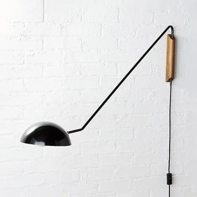 2025 Minimalist Golden Wall Lamp American Style Long Arm Wall Light For Living Bedroom Bedside Sconce Adjustable Study Reading L