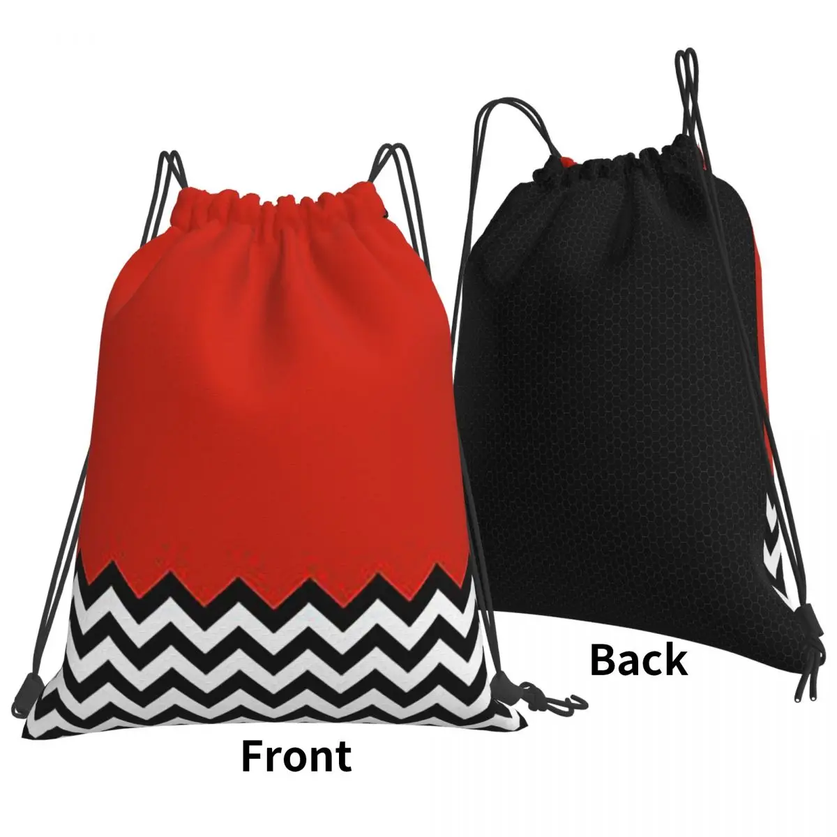 Black Lodge Twin Peaks Inspired Graphic Backpacks Multi-function Drawstring Bags Sports Bag Book Bags for Travel School