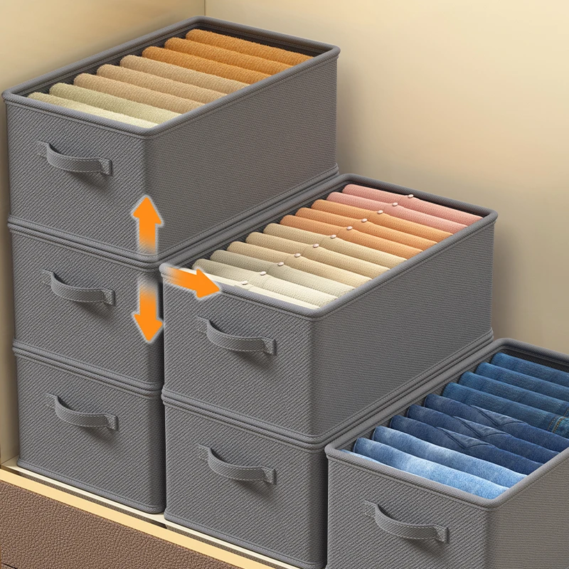 Trousers Clothes Organizer Jeans Storage Box Cabinets Drawers Organizers  Wardrobe Underwear Bra Socks Artifact Compartment Box