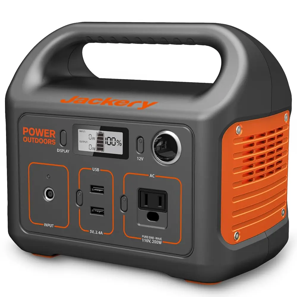 Portable Power Station Explorer 290, 290Wh Backup Lithium Battery, 110V/200W Pure Sine Wave AC Outlet, Solar Generator