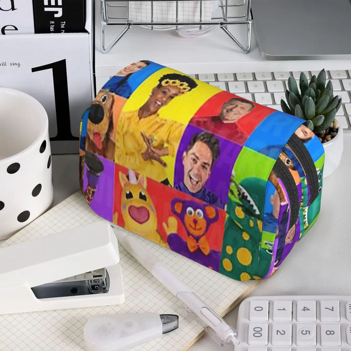 

Пенал для школьников The Wiggles Tv Show Music Band, коробка для ручек, сумка для карандашей, канцелярские принадлежности, сумка-держатель для ручек