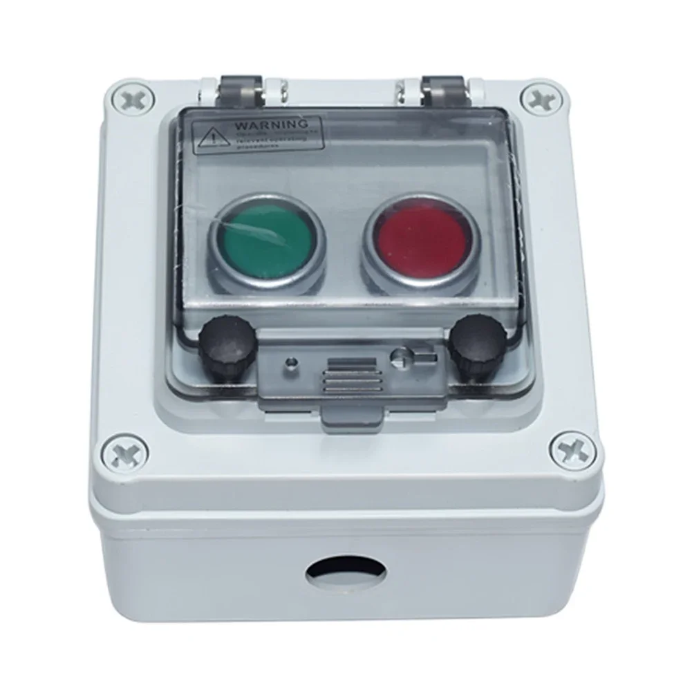 1pc Waterproof 2 Hole Push Button Switch Control Box Start Stop Outdoor Electrical Switch Box For Industrial Control Systems