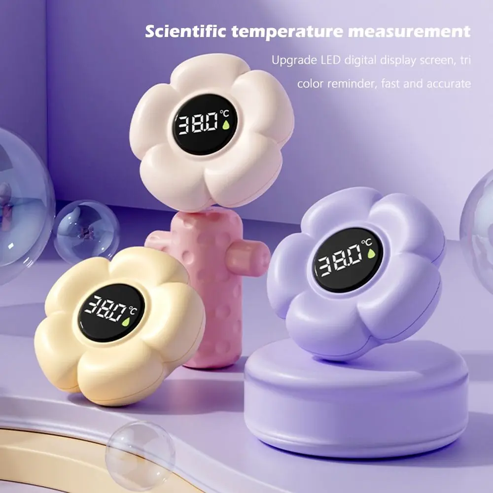 Flowers Waterproof Bath Thermometer Three-color Reminder PP Bathtub Thermometer Safety Shockproof Floating for