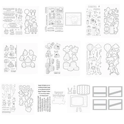 2024 New Friendship Happy Birthday Greatest Present Cutting Dies Clear Stamps Stencils Scrapbooking For Paper Making Frame Card