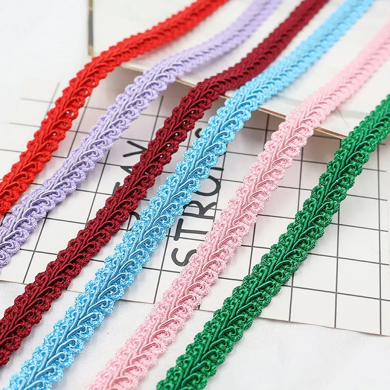 1.2cm x 25Meter Polyester Centipede Lace Trim with Color for Home Textile DIY Sewing Garments Handmade Clothing Accessories Trim