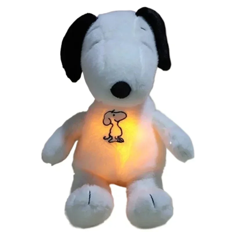 30 cm große, atmende, beruhigende, bequeme weiße Plüschpuppe, Schlafbegleiter, Musik- und Lichtpuppe, sensorisches Plüschtier, Geburtstags- und Weihnachtsgeschenk