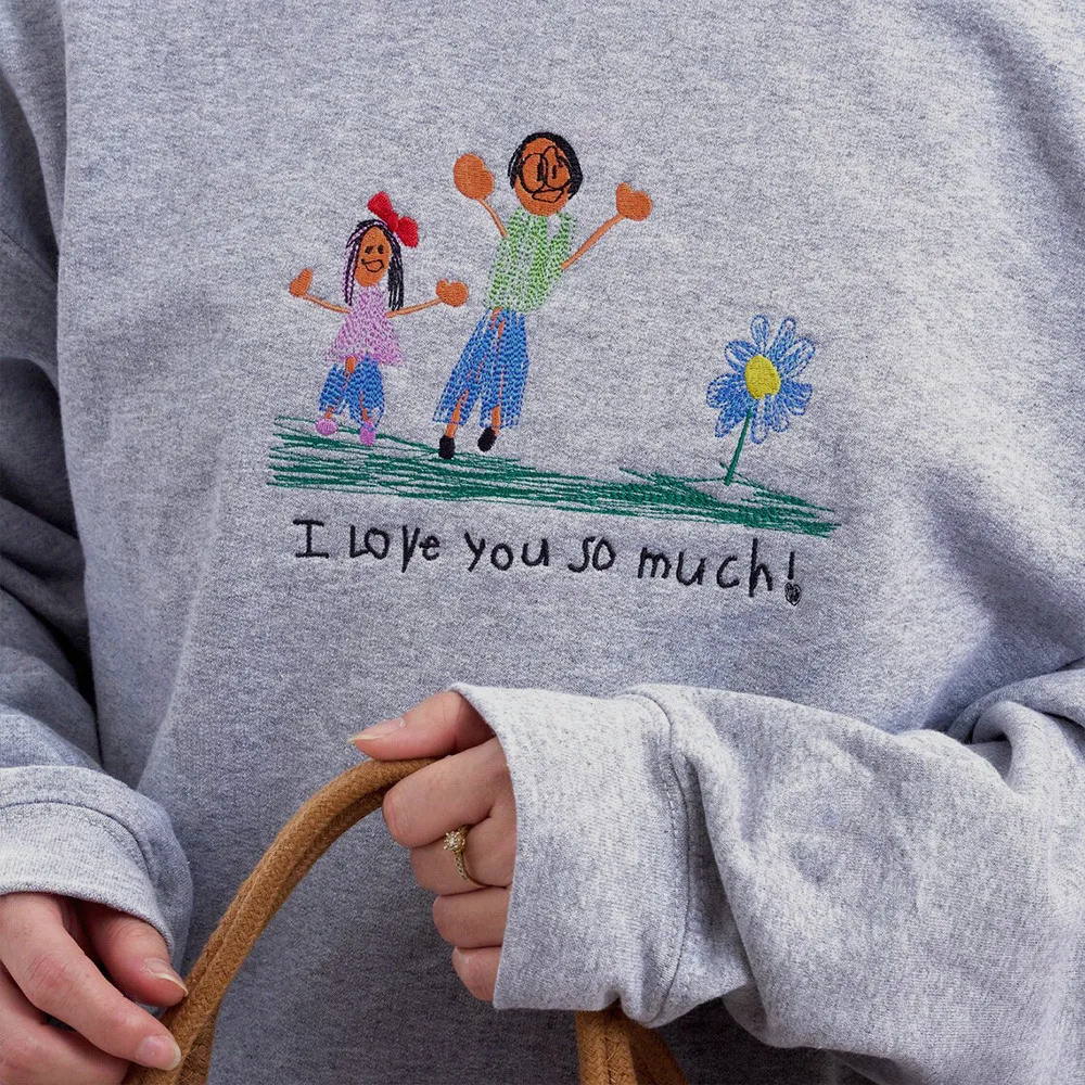 

Женский теплый пуловер с вышивкой «I Love You So Much», серый, с длинным рукавом, свободный крой, модный джемпер