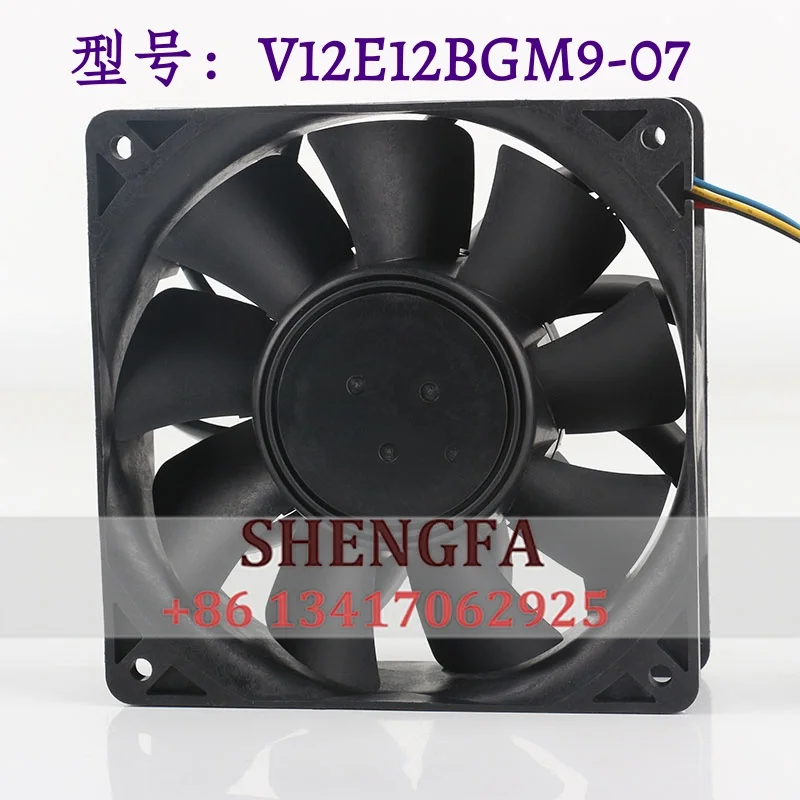 New Nidec 5V 24V 48V DC12V 2.1A 12038 120X120X38MM 12CM High air volume violent server four-wire V12E12BGM9-07 cooling fan